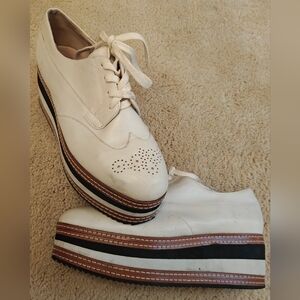 Y2K Bibi Lou Leather Platform Creepers Brogue Chunky Oxfords.